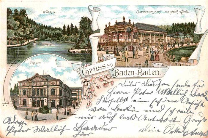 BADEN-BADEN BW Conversationshaus Musikkiosk Theater Waldsee