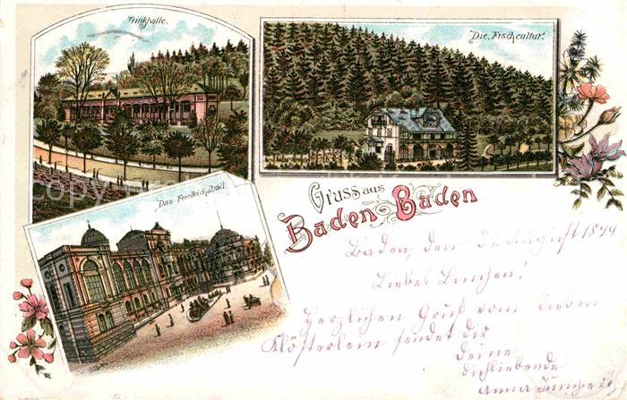 BADEN-BADEN BW Fischcultur Trinkhalle Friedrichsbad