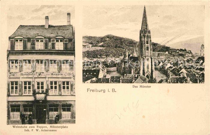 Freiburg Breisgau Weinstube zum Rappen Muensterplatz Muenster