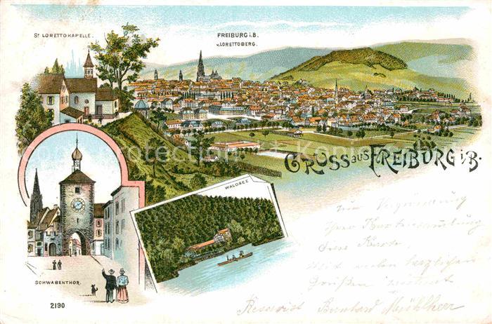 Freiburg Breisgau Lorettoberg Lorettokapelle Schwabentor Waldsee