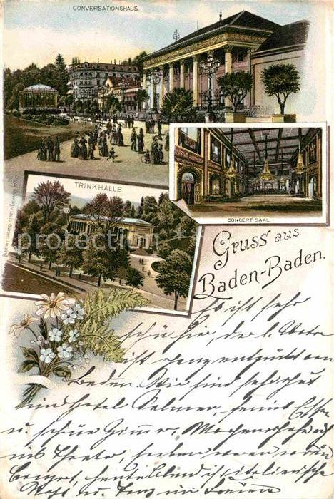 BADEN-BADEN BW Trinkhalle Conversationshaus Concert Saal