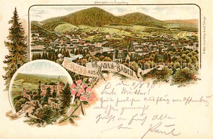 BADEN-BADEN BW Altes Schloss Panorama