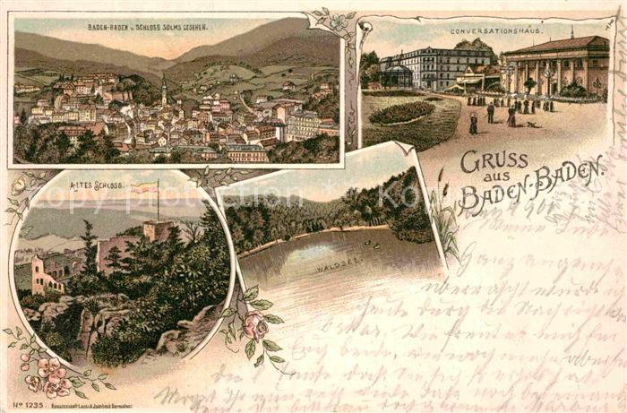 BADEN-BADEN BW Altes Schloss Schloss Solms Waldsee