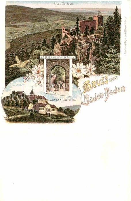 BADEN-BADEN BW Altes Schloss Eingang zum alten Schloss Schloss Eberstein