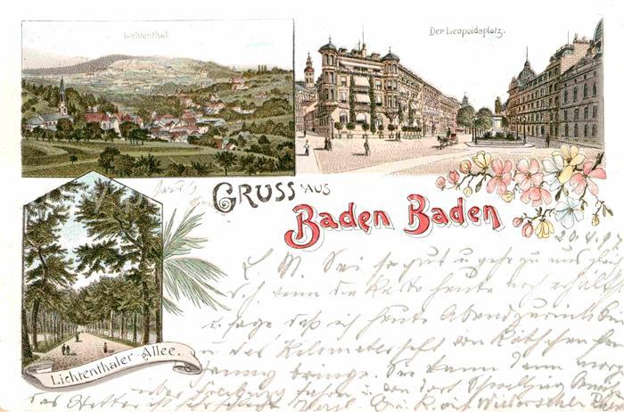 BADEN-BADEN BW Lichtenthal Leopoldsplatz Lichtenthaler Allee