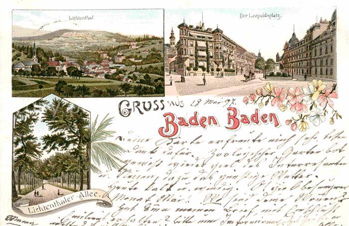BADEN-BADEN BW Lichtenthal Lichtenthaler Allee Leopoldsplatz