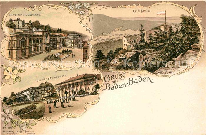 BADEN-BADEN BW Altes Schloss Conversationshaus Friedrichsbad Augustabad