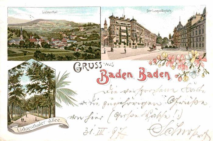 BADEN-BADEN BW Lichtenthal Leopoldsplatz Lichtenthaler Allee