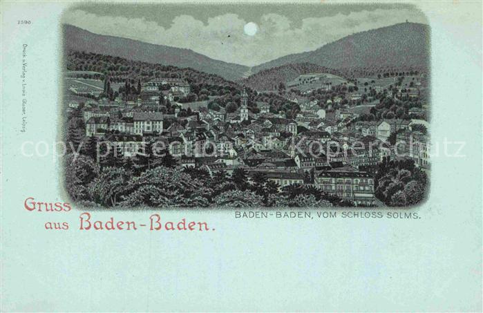 BADEN-BADEN BW Panorama Mondschein