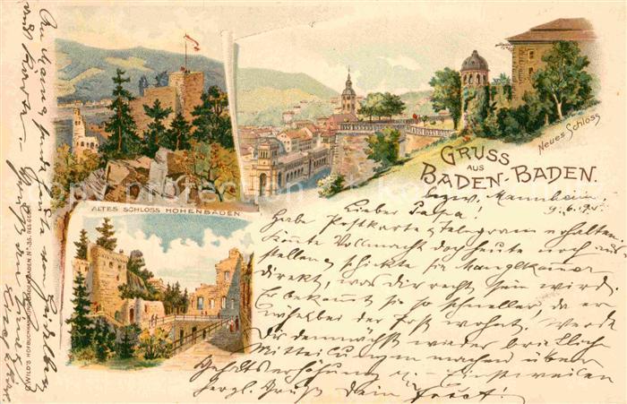 BADEN-BADEN BW Neues Altes Schloss Hohenbaden