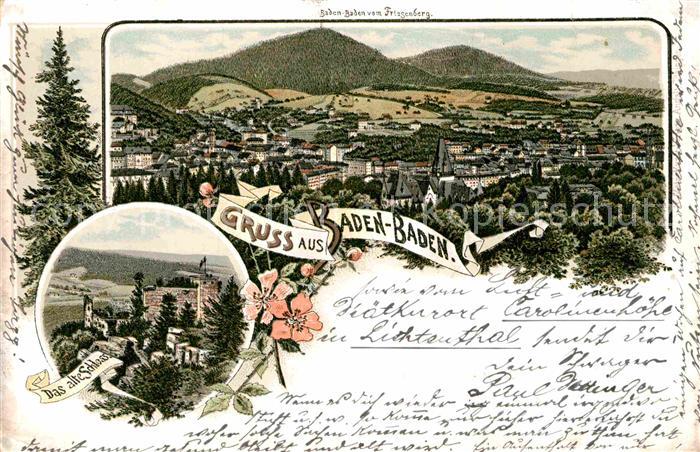 BADEN-BADEN BW Panorama Schloss