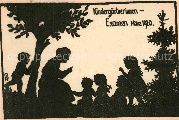 Freiburg Breisgau Kindergaertnerinnenseminar Examen Scherenschnitt