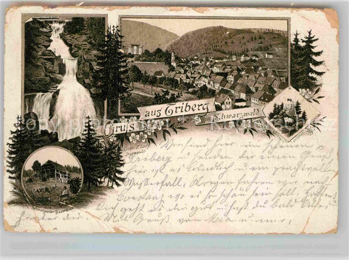 Triberg Schwarzwald Bauernhaus Panorama Wasserfall