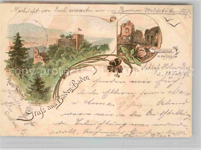 BADEN-BADEN BW Rittersaal Burgruine