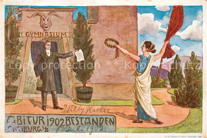 Freiburg Breisgau Gymnasium Abitur Kuenstlerkarte Willy Hacker