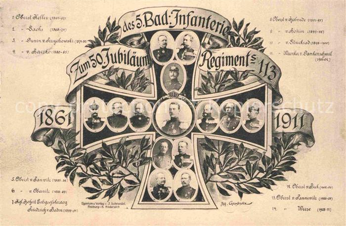 Freiburg Breisgau Jubilaeum 50jaehrig Infanterie Regiment 113
