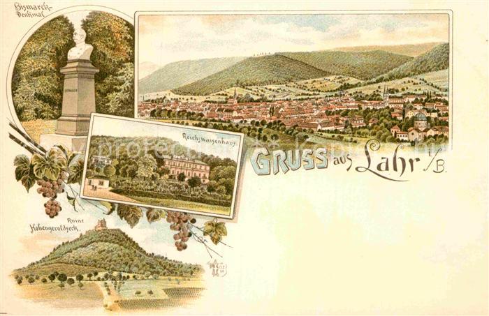 Lahr Schwarzwald Reichswaisenhaus Ruine Hohengeroldseck Bismarckdenkmal