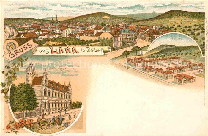 Lahr Schwarzwald Kaiserliches Postamt Kaserne