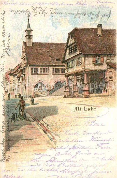 Lahr Schwarzwald Alt Lahr Kuenstlerkarte