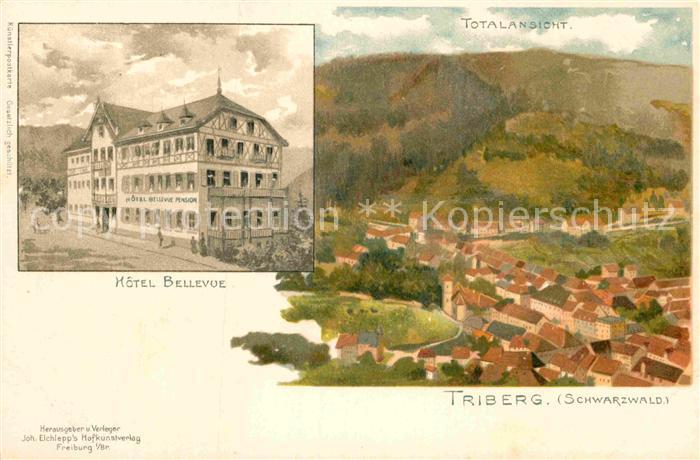 Triberg Schwarzwald Hotel Bellevue Panorama