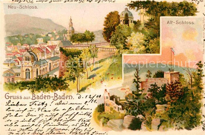 BADEN-BADEN BW Neues Schloss Altes Schloss