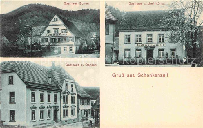 Schenkenzell Gasthaus Sonne Gasthaus drei Koenig Gasthaus zum Ochsen