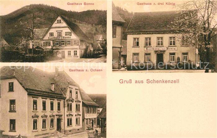 Schenkenzell Gasthaus Sonne Gasthaus drei Koenig Gasthaus zum Ochsen