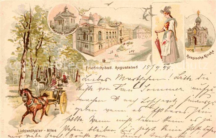 BADEN-BADEN BW Friedrichsbad Augustabad Russische Kirche Kapelle