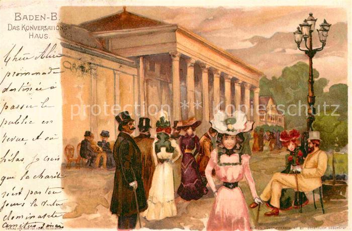 BADEN-BADEN BW Konversationshaus Kuenstlerkarte