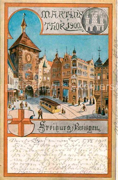 Freiburg Breisgau Martinstor 1900