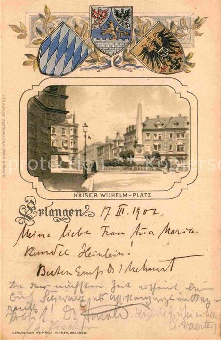 ERLANGEN Bayern Kaiser Wilhelm Platz