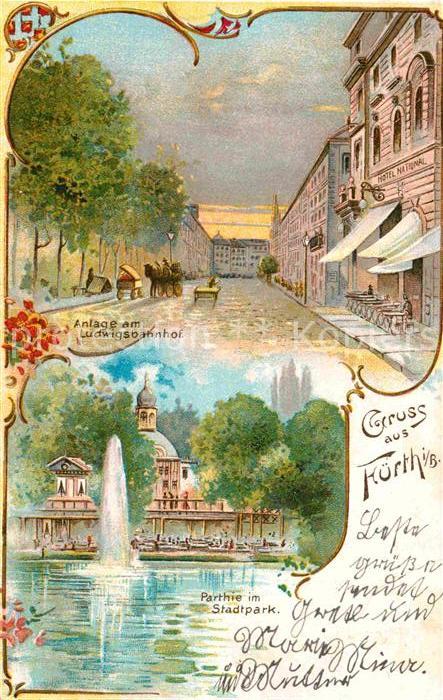 Fuerth Bayern Anlage Ludwigsbahnhof Stadtpark