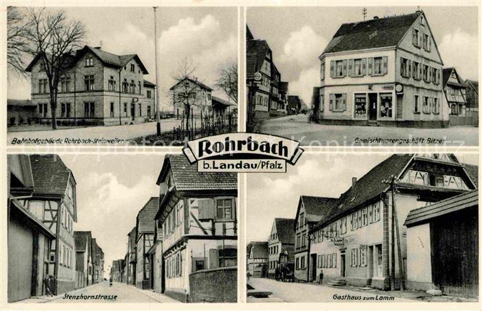 Rohrbach Pfalz Bahnhofgebaeude Steinweiler Gemischtwaren Bitzer Stenzhornstrasse