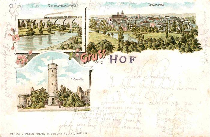 Hof Oberfranken Unterkotzauer Bruecke Labyrinth