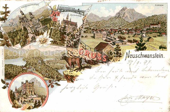 Fuessen Allgaeu Neuschwanstein Marienbruecke