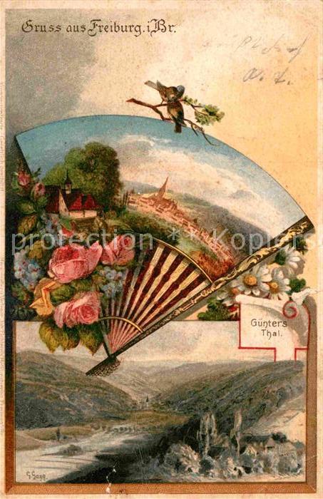 Freiburg Breisgau Guentersthal Kuenstlerkarte