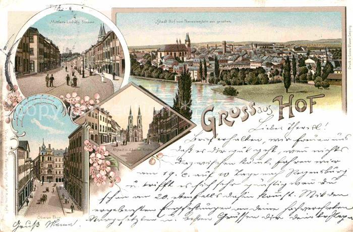 Hof Oberfranken Mittlere Ludwig Strasse Oberes Tor Altstadt Kirche