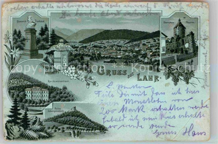 Lahr Schwarzwald Reichswaisenaus Bismarck Denkmal Ruine Hohengeroldseck Storchen