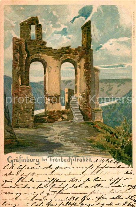 Traben-Trarbach Graefinburg Kuenstlerkarte