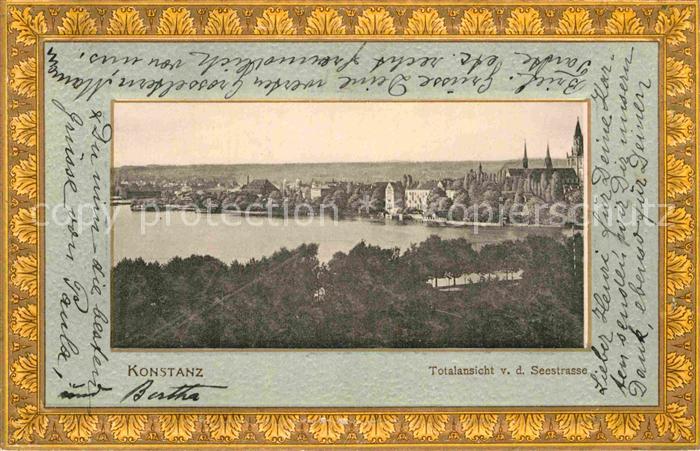 Konstanz Bodensee Blick von der Seestrasse