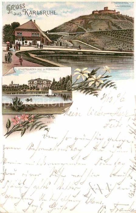 Karlsruhe Baden Lauterberg Stadtgartensee Festhalle