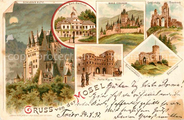 TRIER  CITY Porta Nigra Kurhaus Bad-Bertrich Burg Cochem Schloss Eltz