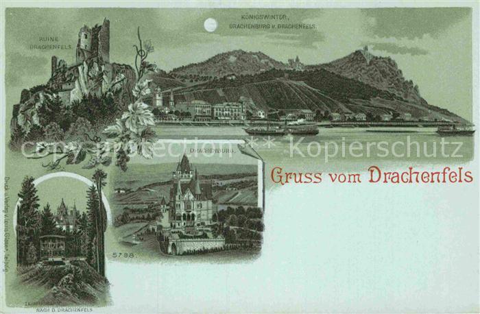 Drachenfels Koenigswinter Drachenburg Ruine Drachenfels