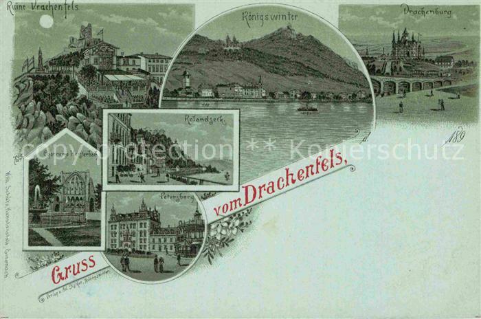 Drachenfels Koenigswinter Drachenburg Ruine Petersberg