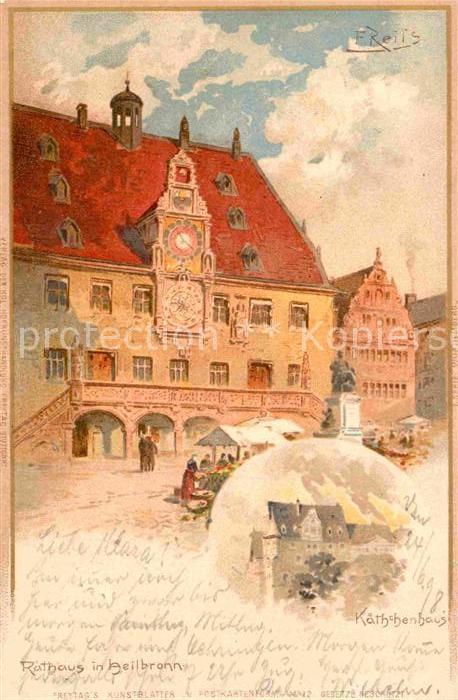 Heilbronn Neckar Rathaus Kuenstlerhaus F. Reils