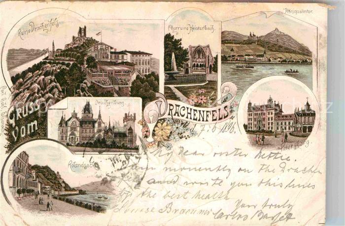 Drachenfels Ruine Koenigswinter Rolandseck Petersberg