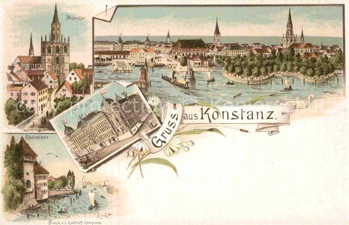 Konstanz Bodensee Reichspost Muenster Rheintor