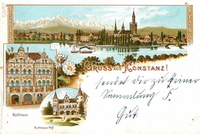 Konstanz Bodensee Rathaus Rathaushof