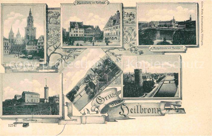 Heilbronn Neckar Postgebaeude Marktplatz Rathaus
