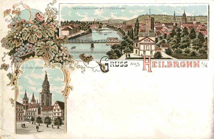 Heilbronn Neckar Goetzenturm Kilianskirche